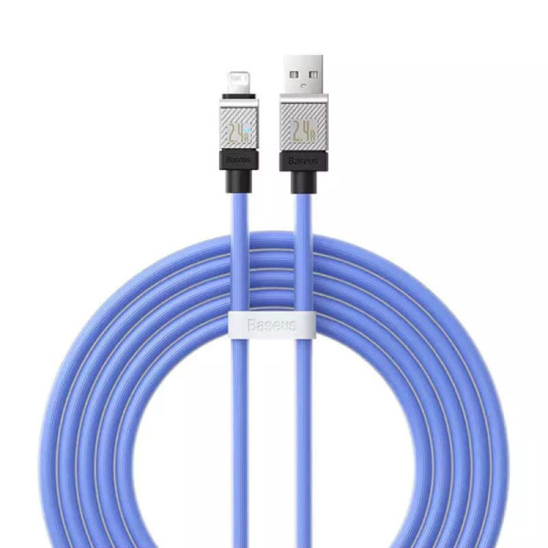 Cablu de Date USB la Lightning Fast Charging, 2.4A, 2m - Baseus CoolPlay Series (CAKW000503) - Blue