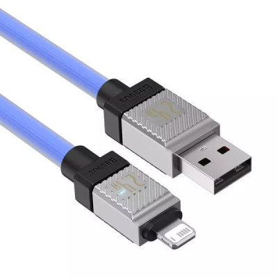 Cablu de Date USB la Lightning Fast Charging, 2.4A, 2m - Baseus CoolPlay Series (CAKW000503) - Blue - 2