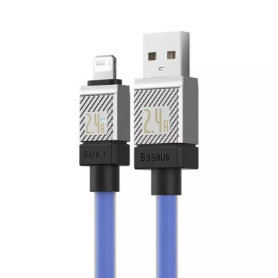 Cablu de Date USB la Lightning Fast Charging, 2.4A, 2m - Baseus CoolPlay Series (CAKW000503) - Blue - 3