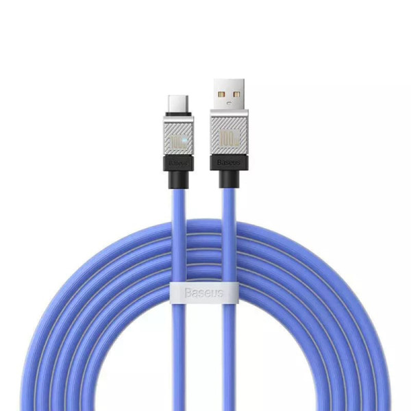 Cablu de Date USB la Type-C Super Fast Charging PD100W, 2m - Baseus CoolPlay Series (CAKW000703) - Blue