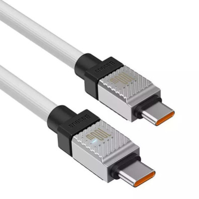 Cablu de Date Type-C la Type-C Super Fast Charging PD100W, 2m - Baseus CoolPlay Series (CAKW000302) - White - 4