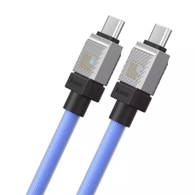 Cablu de Date Type-C la Type-C Super Fast Charging PD100W, 2m - Baseus CoolPlay Series (CAKW000303) - Blue - 2
