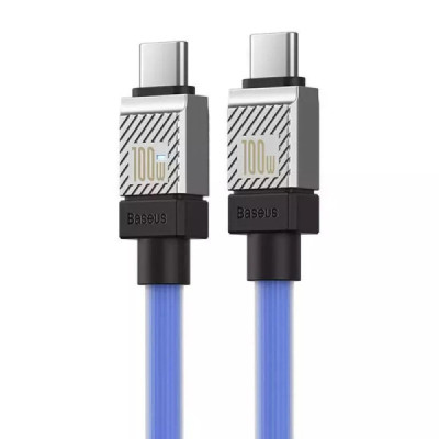 Cablu de Date Type-C la Type-C Super Fast Charging PD100W, 2m - Baseus CoolPlay Series (CAKW000303) - Blue - 3