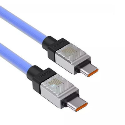 Cablu de Date Type-C la Type-C Super Fast Charging PD100W, 2m - Baseus CoolPlay Series (CAKW000303) - Blue - 4