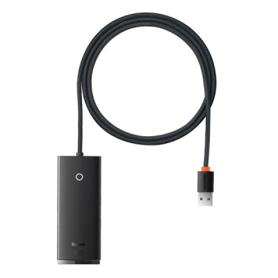Hub USB to 4x USB3.0, Type-C, 1m - Baseus Lite Series (WKQX030101) - Black - 1
