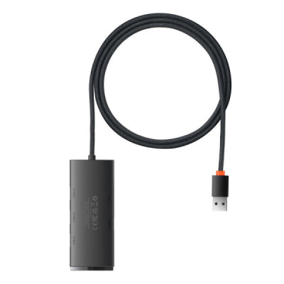 Hub USB to 4x USB3.0, Type-C, 1m - Baseus Lite Series (WKQX030101) - Black - 3