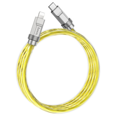 Cablu Type-C la Lightning 20W, 1m - Hoco Crystal (U113) - Gold - 2