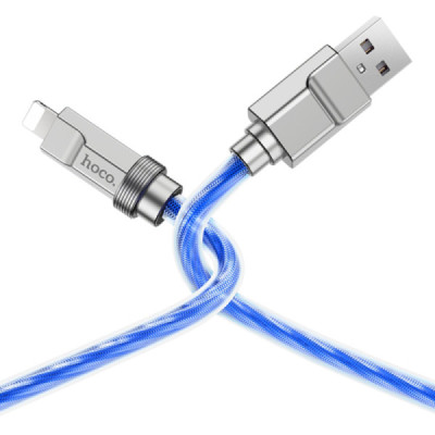 Cablu USB la Lightning, 2.4A, 1m - Hoco Crystal (U113) - Gold - 3