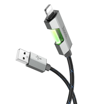 Cablu USB la Lightning, 1.2m - Hoco Regent Colorful (U123) - Black - 1