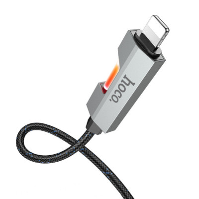 Cablu USB la Lightning, 1.2m - Hoco Regent Colorful (U123) - Black - 2