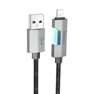 Cablu USB la Lightning, 1.2m - Hoco Regent Colorful (U123) - Black - 3