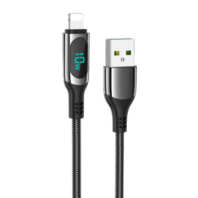 Cablu USB la Lightning, 2.4A, 1.2m - Hoco Extreme (S51) - Black - 6