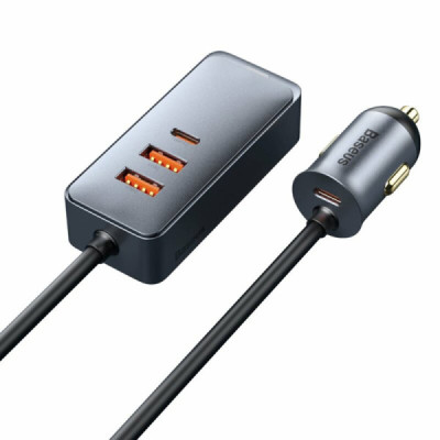 Incarcator 2x USB, 2x Type-C, Fast Charging, 120W - Baseus Share Together (CCBT-A0G) - Gray - 1