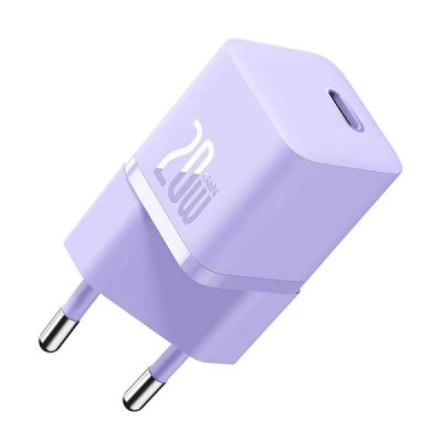 Incarcator Type-C, Fast Charging, GaN, 20W - Baseus (CCGN050105) - Purple - 1