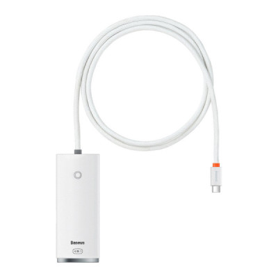 Hub USB-C la 4x USB 3.0, Type-C, 1m - Baseus Lite Series (WKQX030402) - White - 1