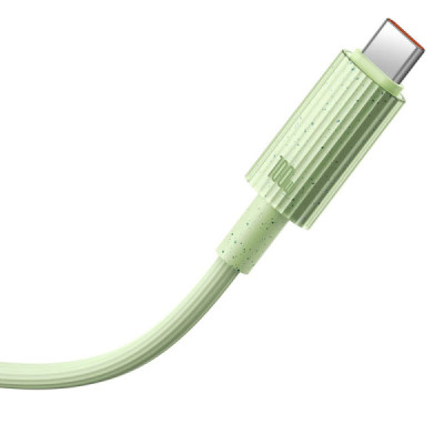 Cablu Type-C la USB-C, Super Fast Charge, 100W, 480Mbps, 1m - Baseus Habitat Series (P10360202631-00) - Natural Green - 4