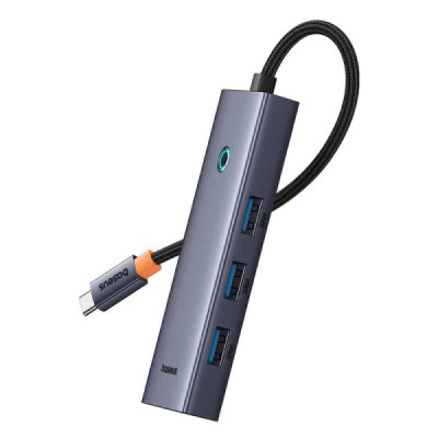Hub Type-C to 4 x USB 3.0, Type-C - Baseus UltraJoy Series (B00052801811-01) - Space Grey - 3