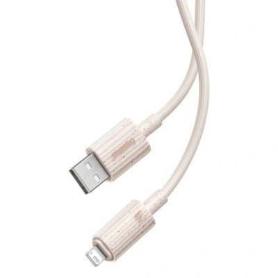 Cablu USB la Lightning, 480Mbps, 2.4A, 1m - Baseus Habitat Series (P10360200421-00) - Wheat Pink - 4