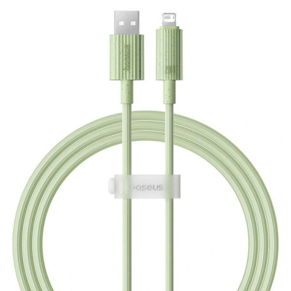 Cablu USB la Lightning, 480Mbps, 2.4A, 1m - Baseus Habitat Series (P10360200631-00) - Natural Green