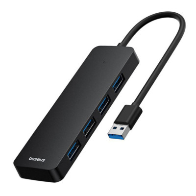 Hub USB la 4x USB 3.0, 5Gbps, 15cm - Baseus UltraJoy Series (B0005280B111-00) - Black - 1