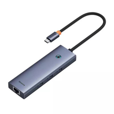 Hub Type-C to 3 x USB 3.0, RJ45 - Baseus UltraJoy Series (B0005280A813-00) - Space Grey - 4
