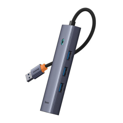 Hub USB la 3 x USB 3.0, RJ45 - Baseus UltraJoy Series (B0005280A813-01) - Space Grey - 2