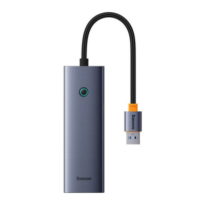 Hub USB la 3 x USB 3.0, RJ45 - Baseus UltraJoy Series (B0005280A813-01) - Space Grey - 3