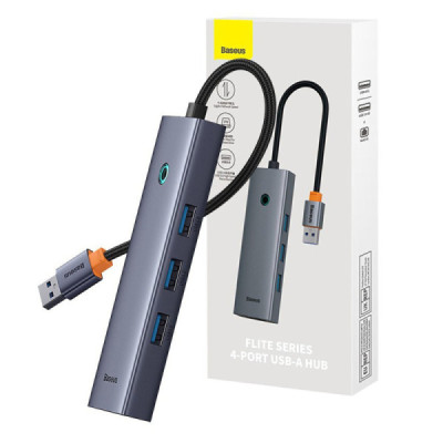Hub USB la 3 x USB 3.0, RJ45 - Baseus UltraJoy Series (B0005280A813-01) - Space Grey - 6