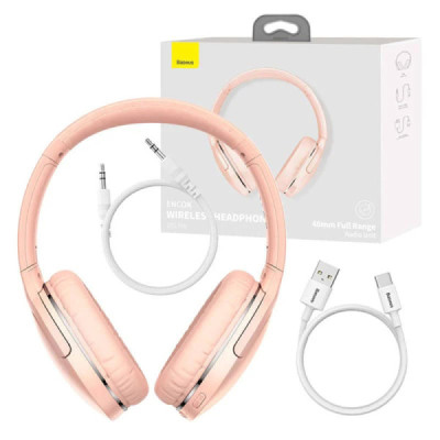 Casti Bluetooth Wireless Noise Reduction - Baseus Encok D02 Pro (NGTD010304) - Pink - 6