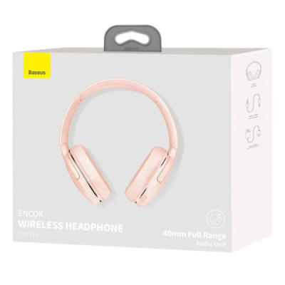 Casti Bluetooth Wireless Noise Reduction - Baseus Encok D02 Pro (NGTD010304) - Pink - 7
