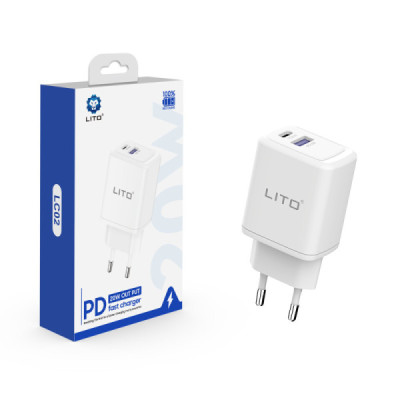 Incarcator pentru Priza Type-C si USB - Lito (LT-LC02) - White - 2