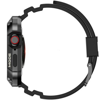 Husa pentru Apple Watch 7 / 8 / 9 (45mm) + Curea - Lito Metal RuggedArmor (LS002) - Grey - 3