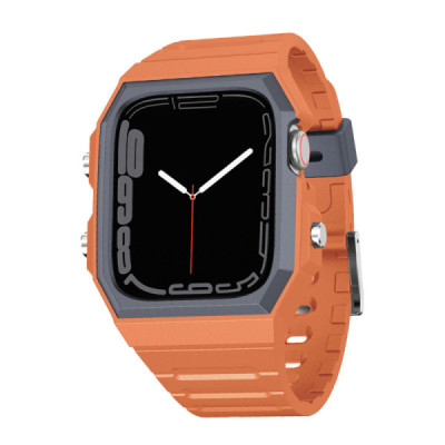 Husa pentru Apple Watch 4 / 5 / 6 / SE / SE 2 / 7 / 8 / 9 (44mm/45mm) + Curea - Lito Sport RuggedArmor (LS005) - Orange - 1