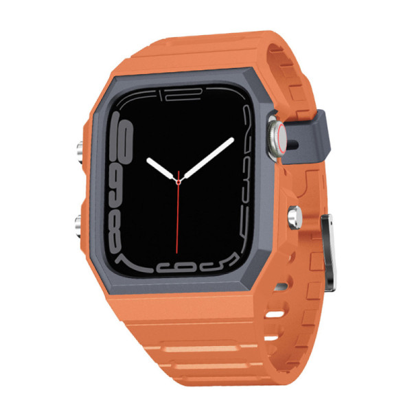 Husa pentru Apple Watch 4 / 5 / 6 / SE / SE 2 / 7 / 8 / 9 (44mm/45mm) + Curea - Lito Sport RuggedArmor (LS005) - Orange