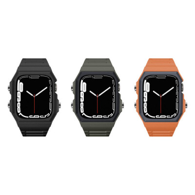 Husa pentru Apple Watch 4 / 5 / 6 / SE / SE 2 / 7 / 8 / 9 (44mm/45mm) + Curea - Lito Sport RuggedArmor (LS005) - Orange - 4