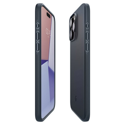 Husa pentru iPhone 15 Pro Max - Spigen Thin Fit - Metal Slate - 4