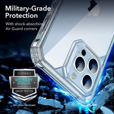 Husa pentru iPhone 13 Pro + 2x Folie - ESR Air Armor 360 - Clear - 2