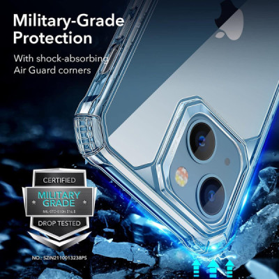 Husa pentru iPhone 13 + 2x Folie - ESR Air Armor 360 - Clear - 5