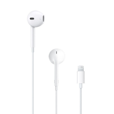 Apple - Original Wired Earphones (MMTN2ZM/A) - Lightning, In-Ear, Microphone, Volume Control, 1.2m - White (Blister Packing) - 2
