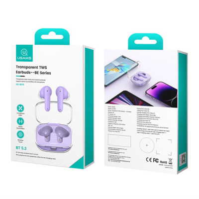 Casti Bluetooth True Wireless - Usams US-BE16 (BHUBE04) - Purple - 7