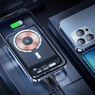 Baterie Externa MagSafe pentru iPhone si Incarcare Wireless - Usams (PB67) - Tarnish - 6