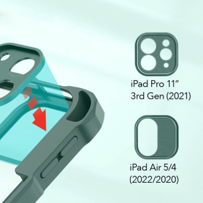 Husa pentru iPad Pro 11" 2021 / iPad Air 4 / 5 (2020/2022) - ESR Rebound Hybrid Pro - Forest Green - 2