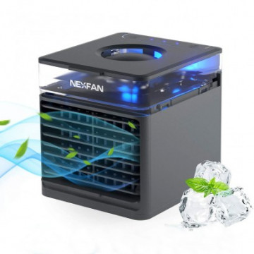 Mini Racitor aer portabil Nexfan Air Cooler, Functii de racire, umidificare si filtare aer, Negru - 4
