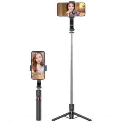 Usams - Selfie Stick US-ZB256 (ZB25601) - Stable, BT 4.4, with Wireless Bluetooth Remote Controller, 113cm - Black - 5