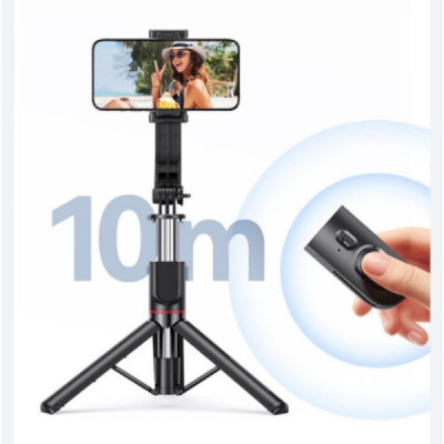 Usams - Selfie Stick US-ZB256 (ZB25601) - Stable, BT 4.4, with Wireless Bluetooth Remote Controller, 113cm - Black - 6