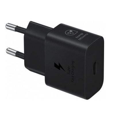 Incarcator priza USB-C, 25W + Cablu Type-C - Samsung (EP-T2510XWEGEU) - Black (Blister Packing) - 3