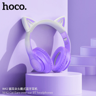 Casti pentru Copii, Ajustabile - Hoco Cat Ear (W42) - Crystal Blue - 4