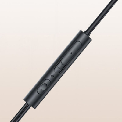 Casti cu Fir cu Microfon Jack 3.5mm, Haf-In-Ear - JoyRoom (JR-EW07) - Black - 4