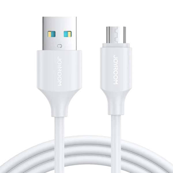 Cablu USB la Micro-USB, Quick Charging, 480Mbps, 2.4A, 0.25m - JoyRoom (S-UM018A9) - White