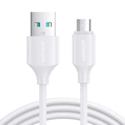 Cablu USB la Micro-USB, Quick Charging, 480Mbps, 2.4A, 1m - JoyRoom (S-UM018A9) - White - 1